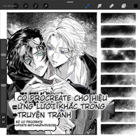 27 Crosshatch & Screen Tone Procreate Brush Collection for Comic Art