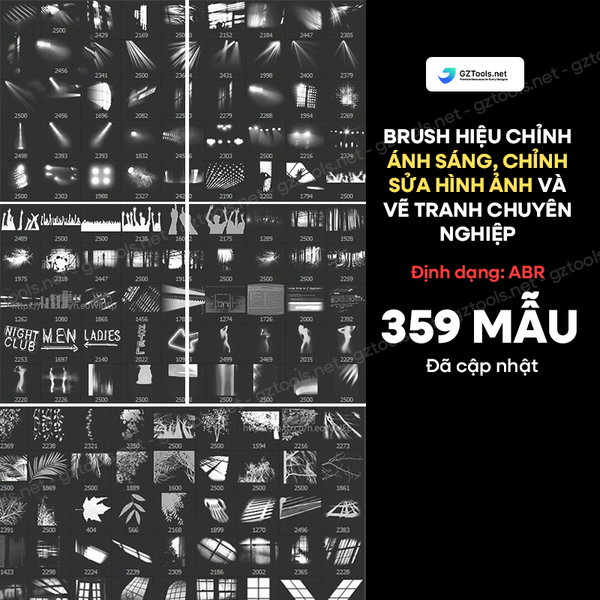 359 ABR Light Adjustment & Image Enhancement Brushes for Photoshop