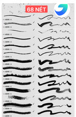 25 Smooth Line Procreate Brush Set for Anime, Manga, and Er Ci Yuan LL1525