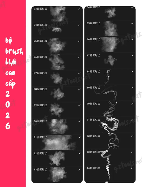 Premium Smoke Brush Collection 2026 – 68 Procreate & Photoshop 4K Quality Brushes