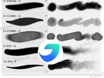 25 Smooth Line Procreate Brush Set for Anime, Manga, and Er Ci Yuan LL1525