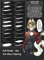 白开 Bai Kai｜Slow Fishing Procreate Brush Set - 16 Traditional Media Simulation Brushes