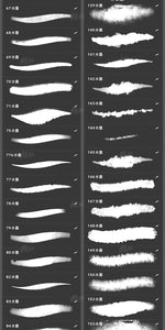 Chinese Ink Brush Collection for Procreate & Photoshop: Calligraphy Pen, Ink Splatter & Color Bleed CP412 - 150+ Brushes