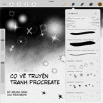 Comic Art Procreate Brush Set - Halftone Dots, Borders, Light Splash & Texture Effects