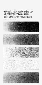 Comic Art Procreate Brush Set - Halftone Dots, Borders, Light Splash & Texture Effects