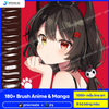 180 Japanese Style Brush Collection for Procreate & Photoshop - Anime & Manga Art